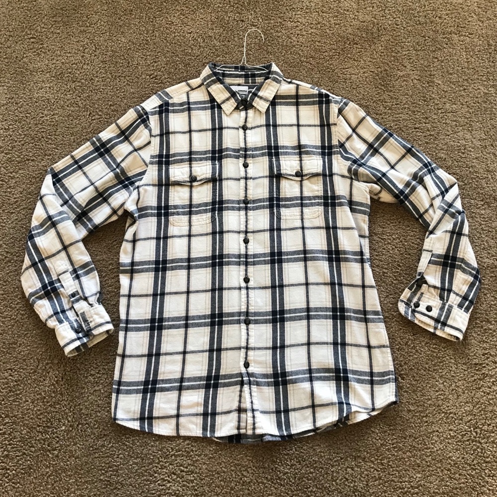 Sonoma Blue Plaid Flannel Shirt XL Tall